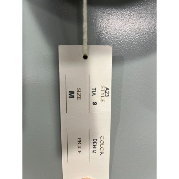 Indah Denim Print Tia Tie Halter Top - M - Picture 3 of 3